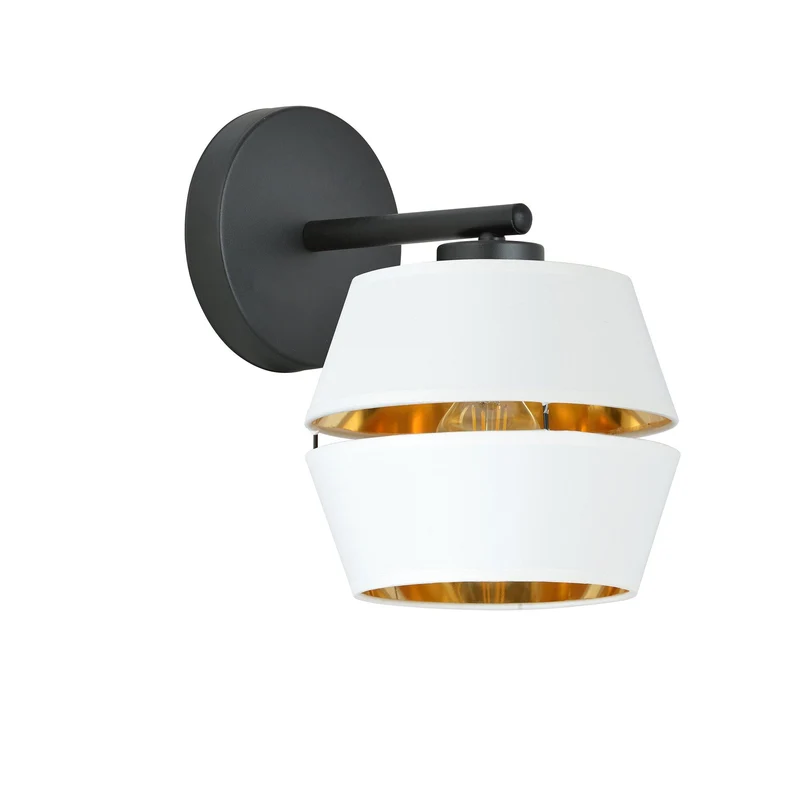 Applique Murale Blanche et Noire en Rond