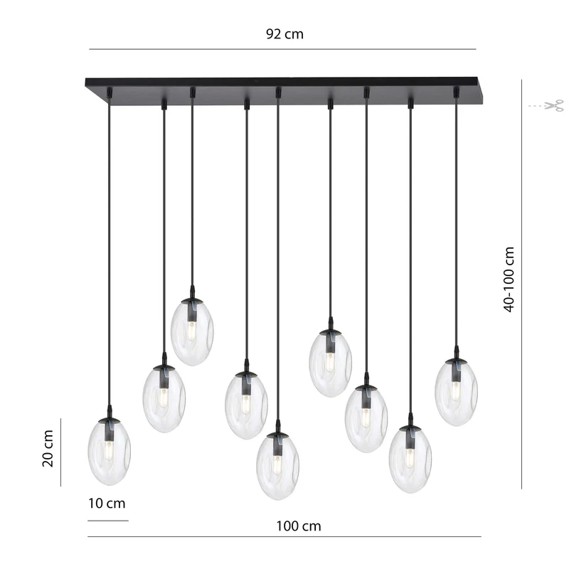 Grande Suspension Boule Verre