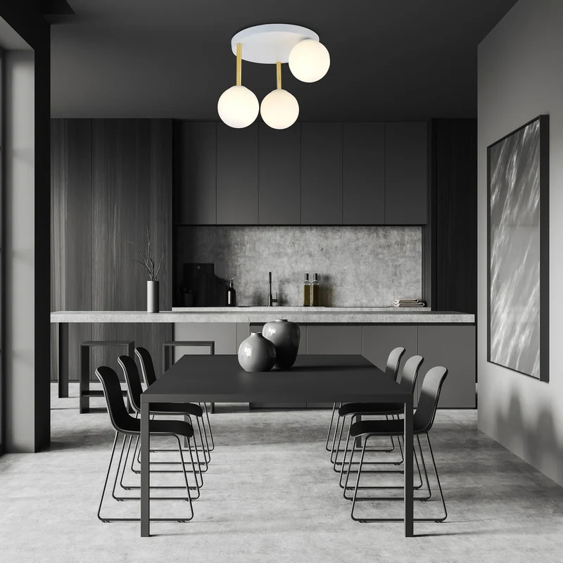 Plafonnier Globe Opaline