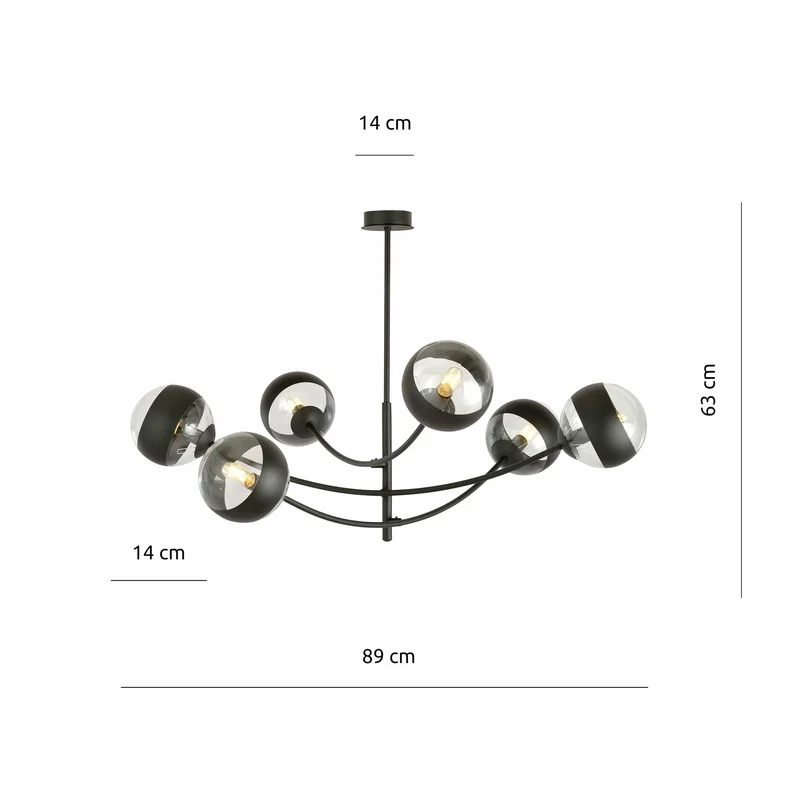 Plafonnier Suspendu Noir