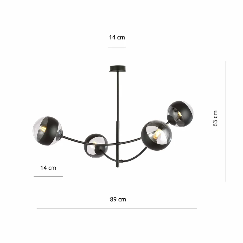 Suspension Luminaire Design Noir