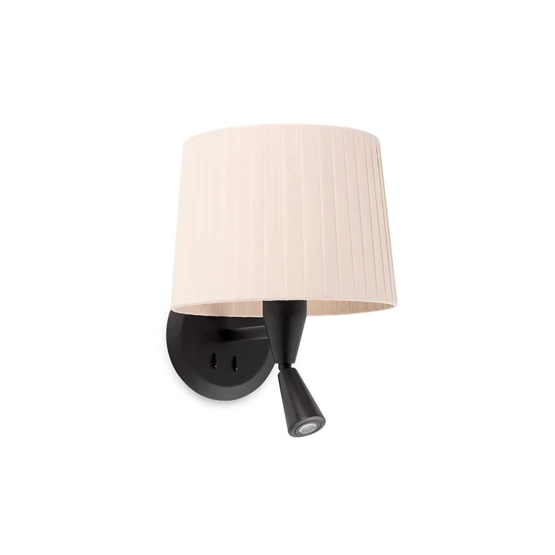 Faro Samba Ribbon Beige Wall Lamp With Reader