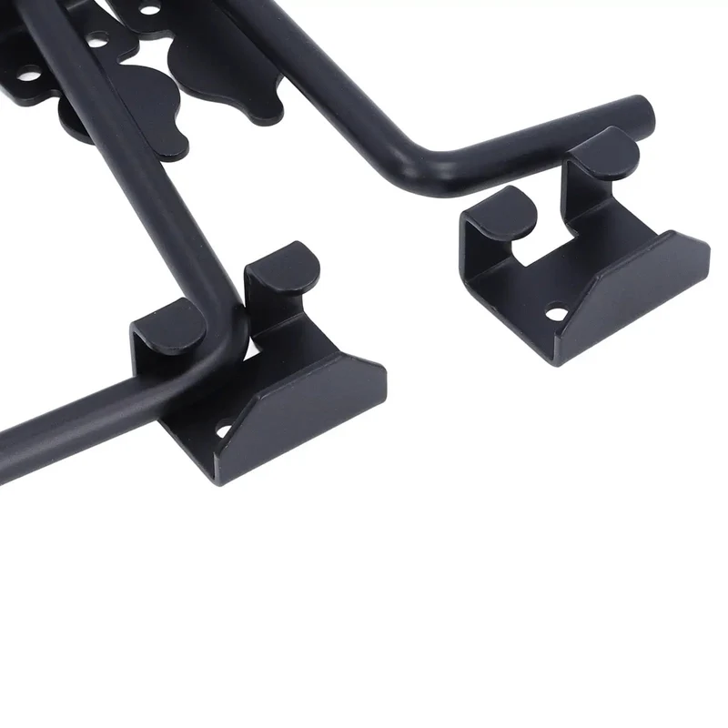 Built Different 12 Inch Gate Drop Rod Latch 2 Pack Black Powder Coated Steel Ground Security Hardware For Backyard Fences No Sweat Vertical Setup