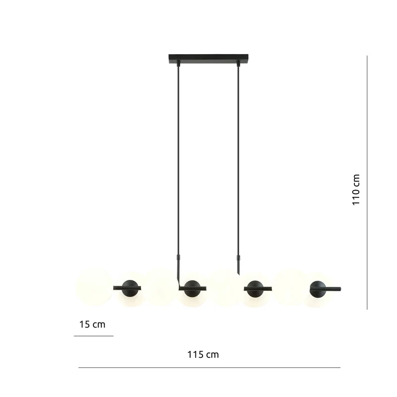 Industrielle Suspension Boule Verre Pour Ilot Cuisine
