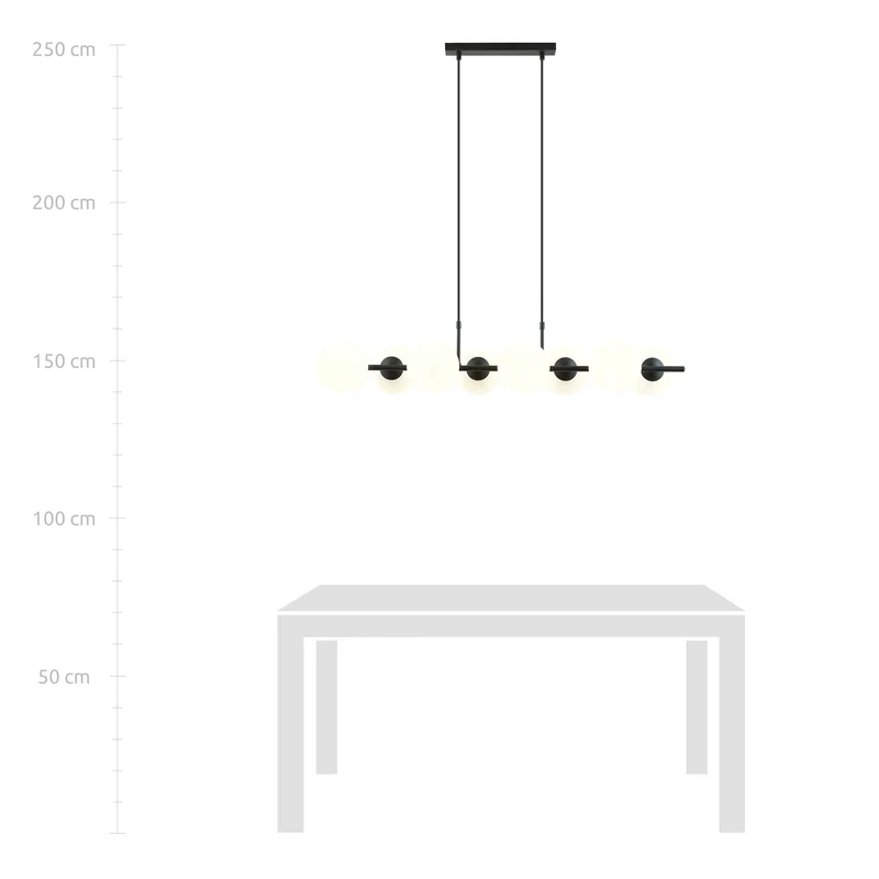 Industrielle Suspension Boule Verre Pour Ilot Cuisine