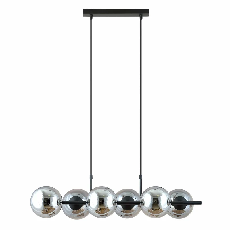 Suspension Boule Verre Chrome