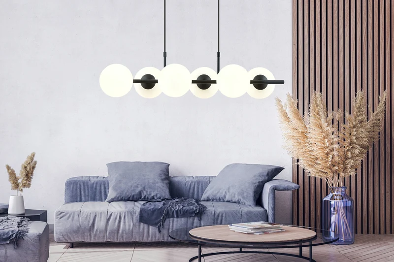 Chandelier Moderne Suspension Boule Verre