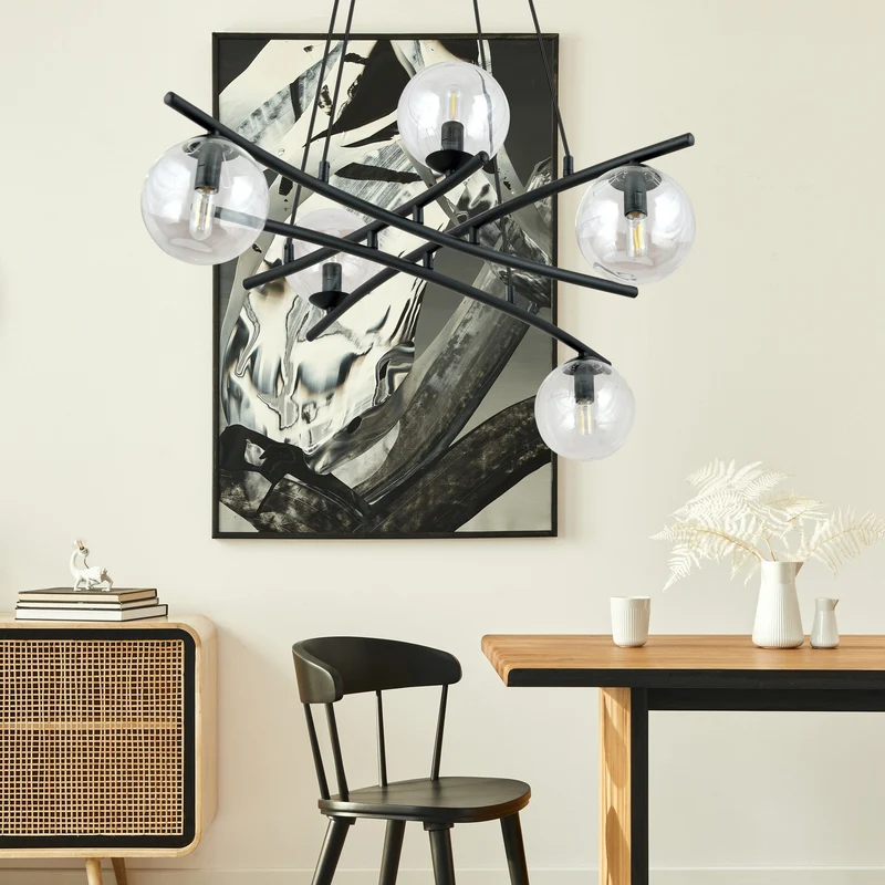 Lustre En Verre Et Métal