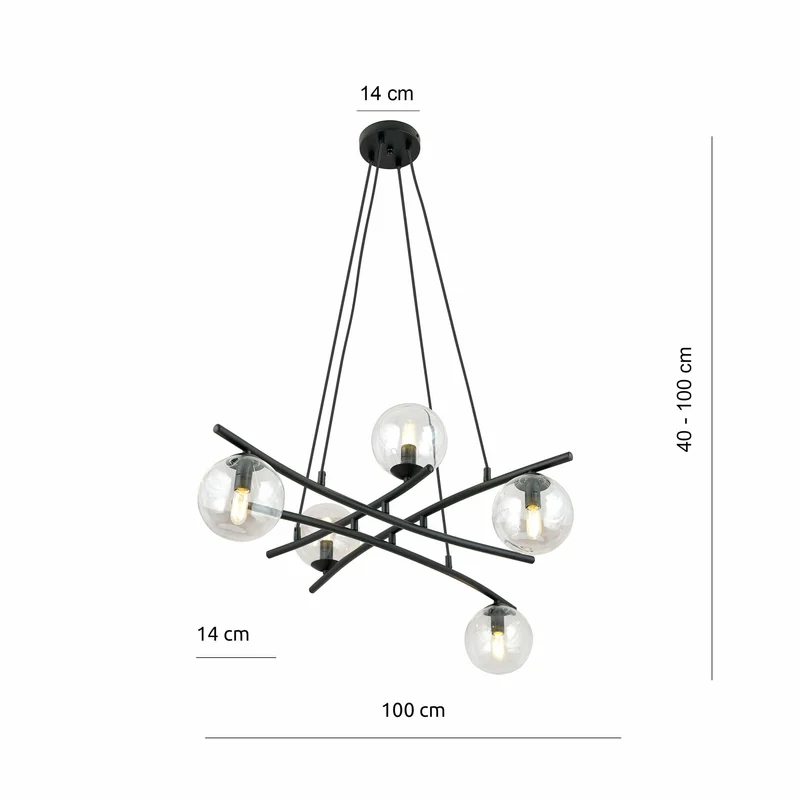 Lustre En Verre Et Métal