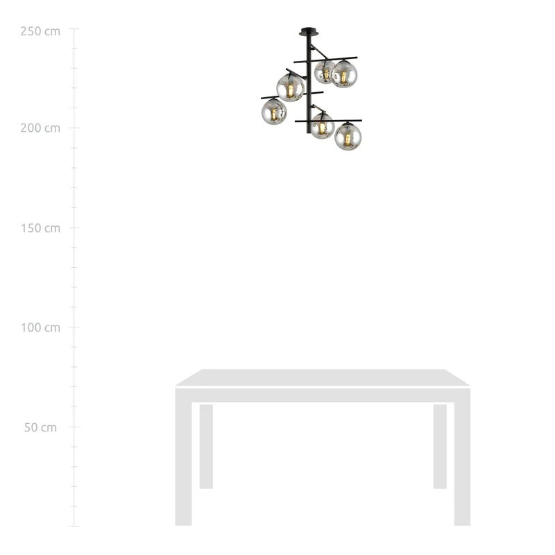 Lustre Verre Et Metal