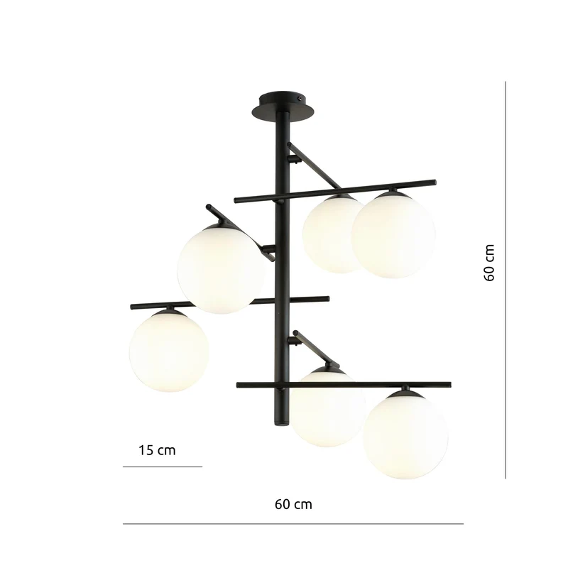 Lustre Metal Et Verre