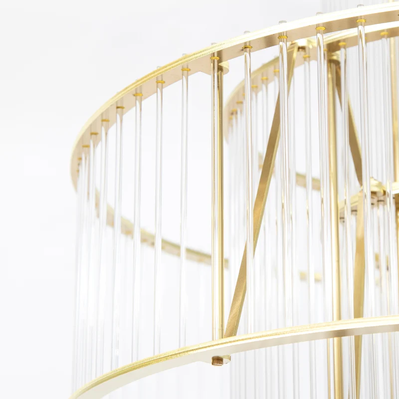 Piet Hein Eek Solid Glass Pipe Chandelier