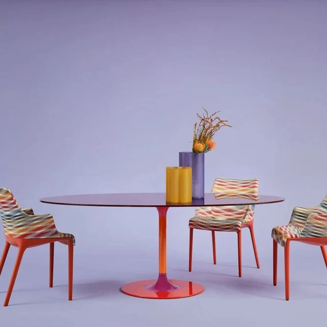 Kartell Eleganza Ela Chair - Melange Fabric