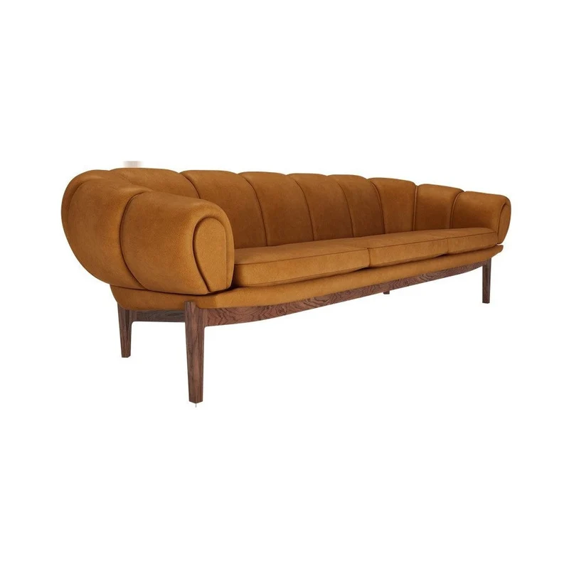 Gubi Croissant Sofa 3-Seater Leather
