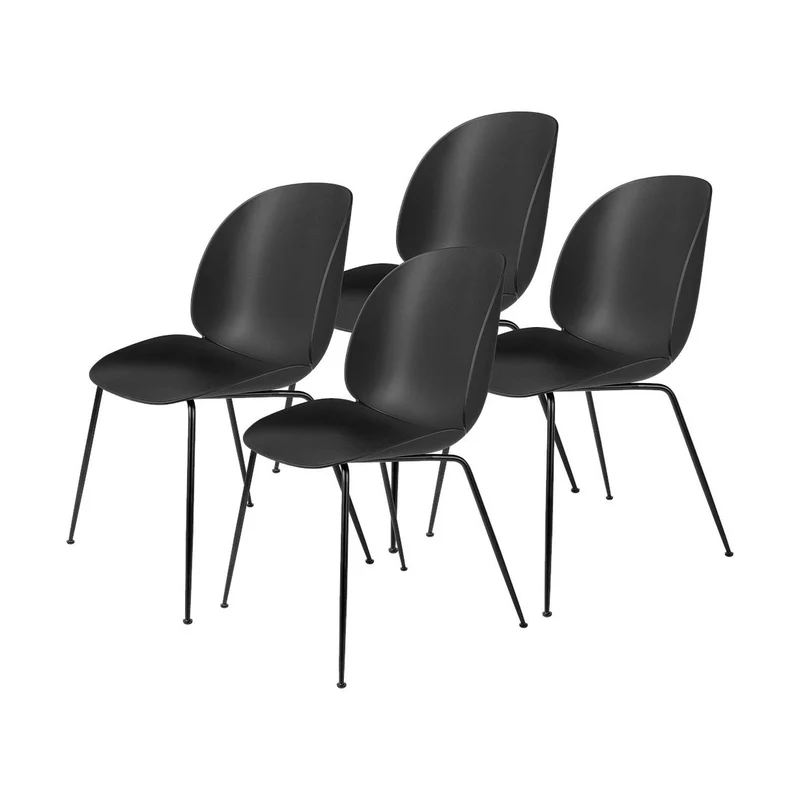 Gubi Beetle Dining Chair Un-Upholstered Set of 4