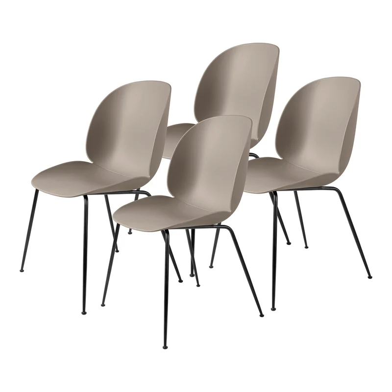 Gubi Beetle Dining Chair Un-Upholstered Set of 4