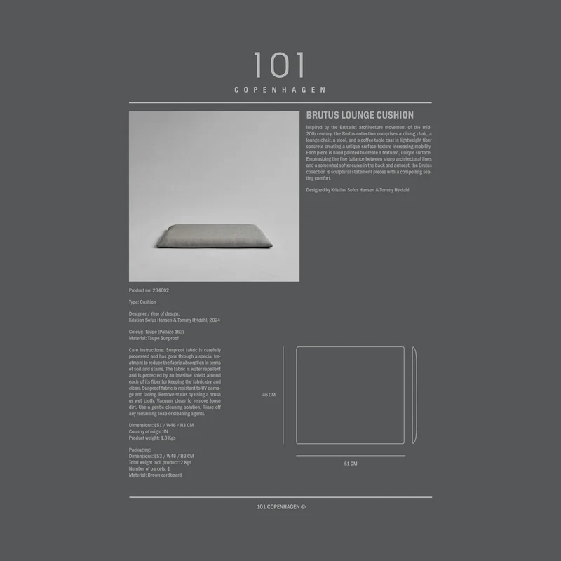 101 Copenhagen Brutus Lounge Cushion