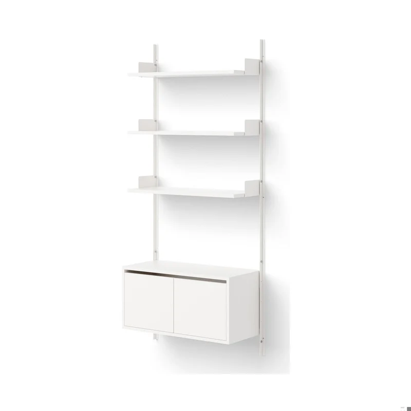 New Works Wall Shelf 1900 + Cabinet Tall with Doors