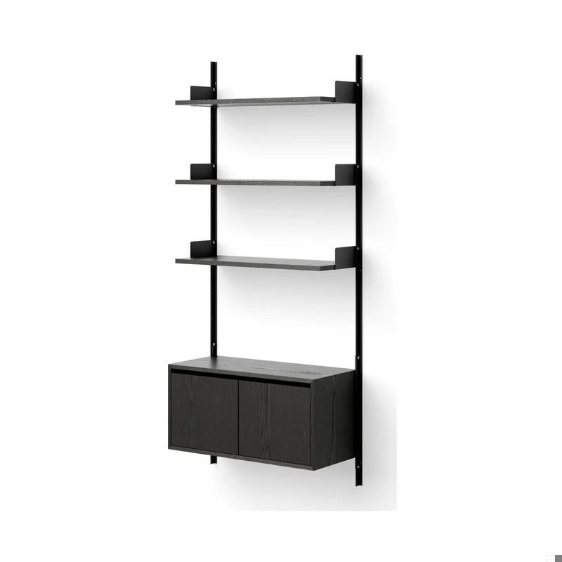 New Works Wall Shelf 1900 + Cabinets Low with Doors