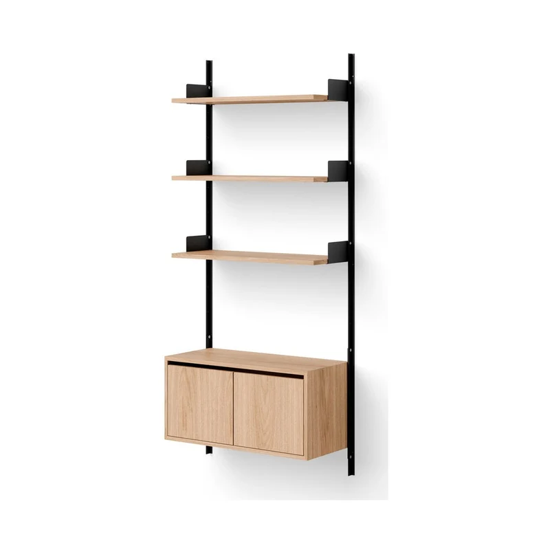 New Works Wall Shelf 1900 + Cabinets Low with Doors