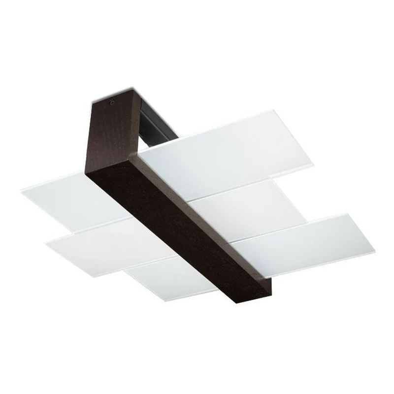 Plafonnier Bois Et Verre