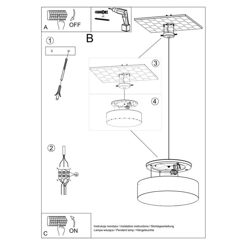 Suspension Dalle Led
