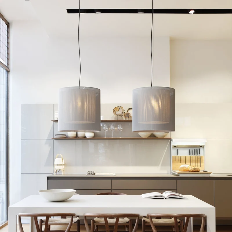 Santa & Cole Moaré with Inner Shade Pendant Lamp