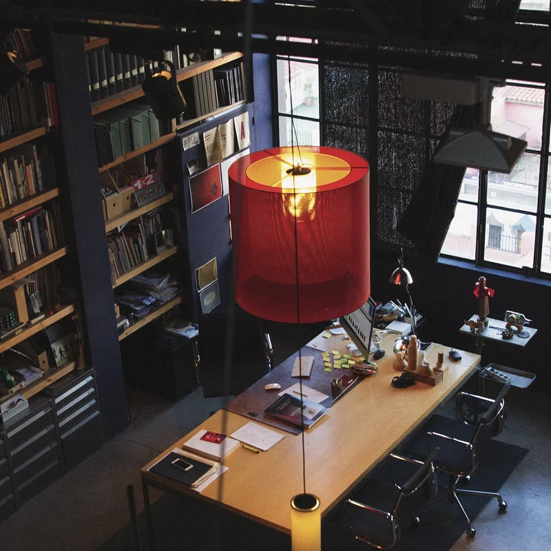Santa & Cole Moaré with Inner Shade Pendant Lamp