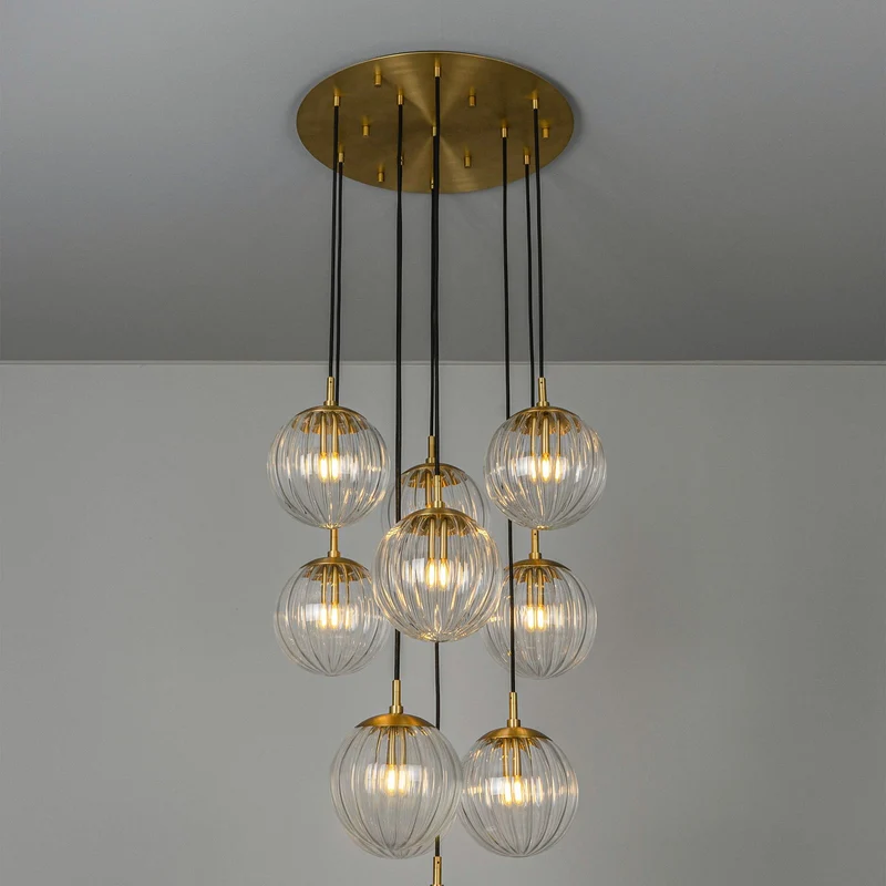Schwung Globe Cluster 10 Chandelier