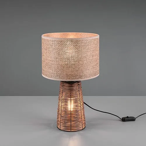 Lampe Sur Pied En Rotin