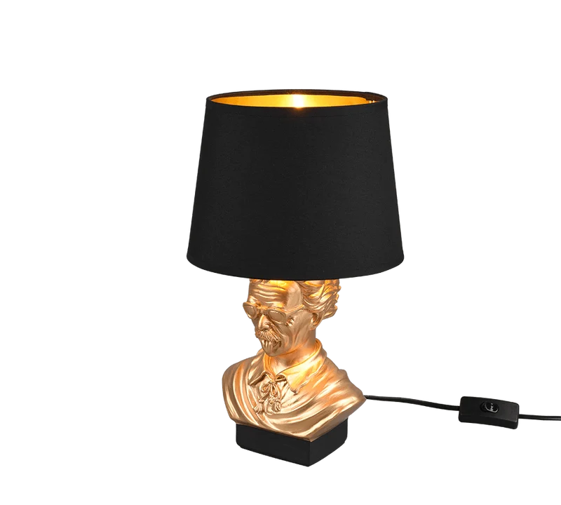 Lampe À Poser Noir Et Or