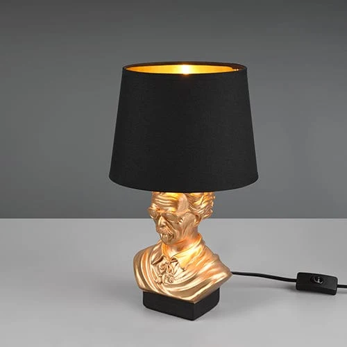 Lampe À Poser Noir Et Or