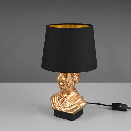 Lampe À Poser Noir Et Or