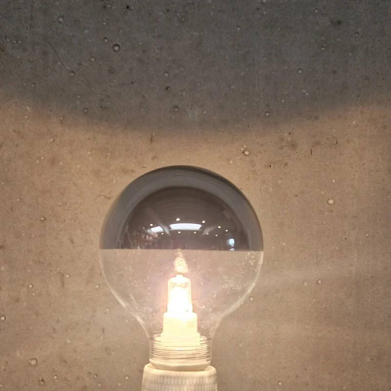 Zangra light bulb Silver Crown Mirror 70W