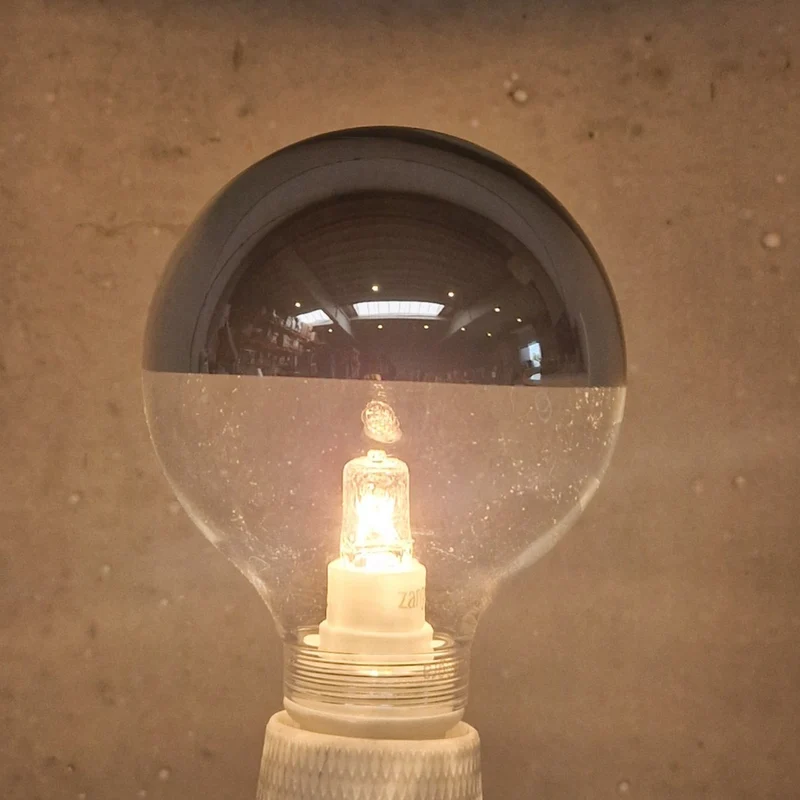 Zangra light bulb Silver Crown Mirror 70W
