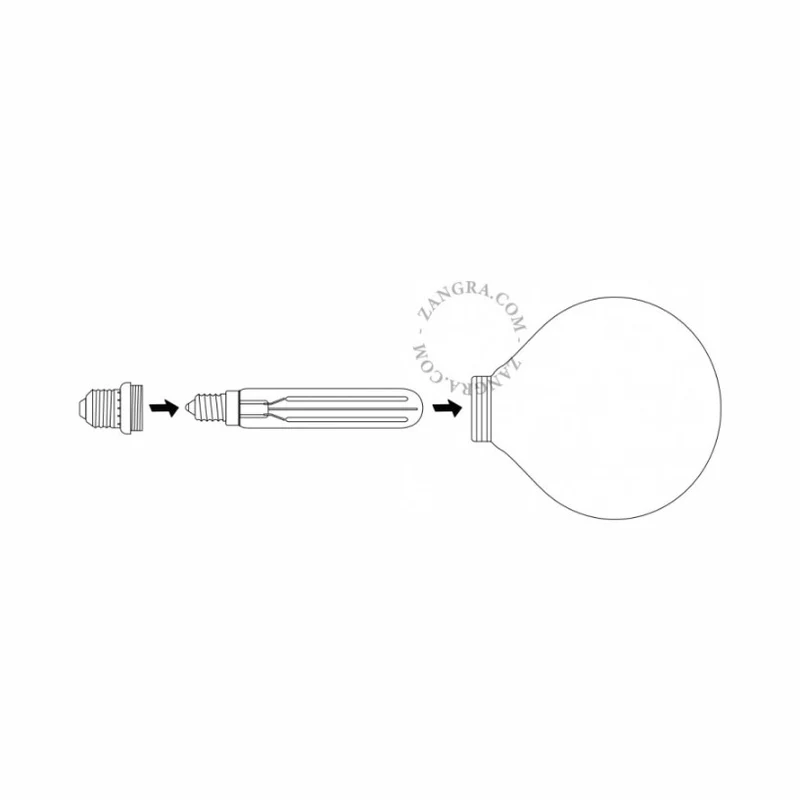 Zangra LED Filament Bulb E27 Opal - 350lm 2700K - Dimmable
