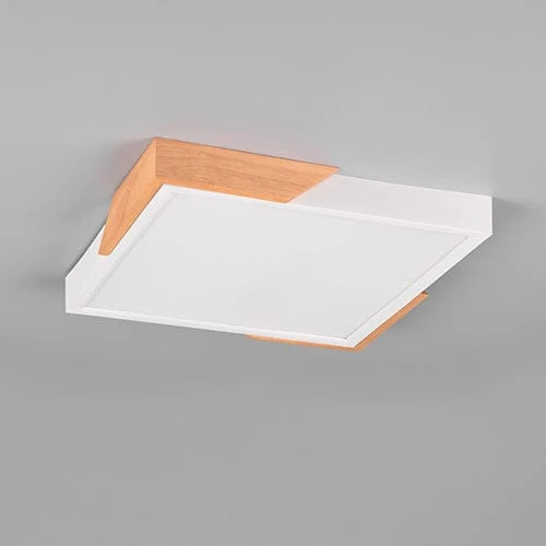 Plafonnier Blanc Bois