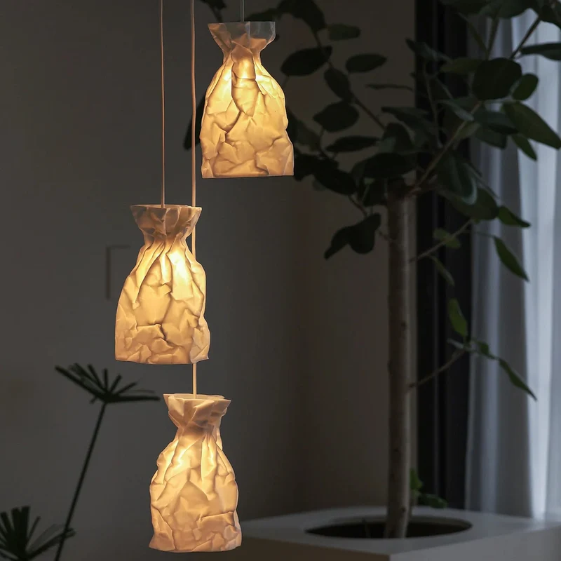 Haoshi Crinkle Paper X Lamp