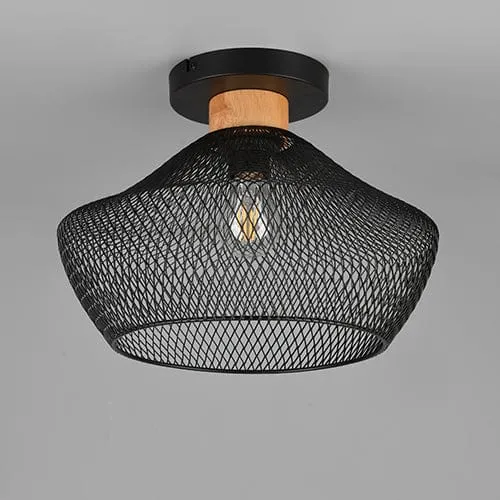 Plafonnier Industriel Bois Et Metal