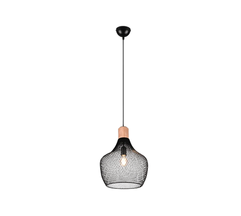 Suspension Luminaire Metal Et Bois