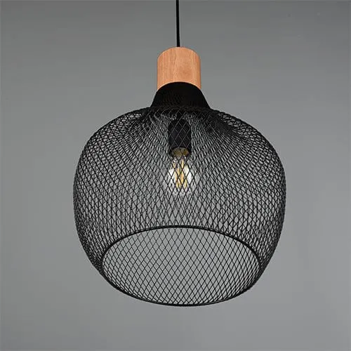 Suspension Luminaire Metal Et Bois