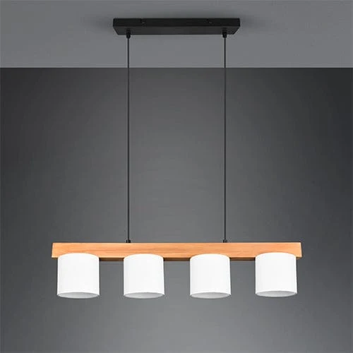 Suspension Blanche Et Bois