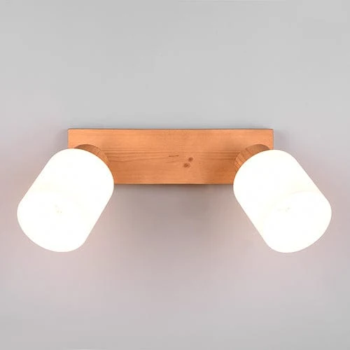 Plafonnier Spot Blanc Et Bois