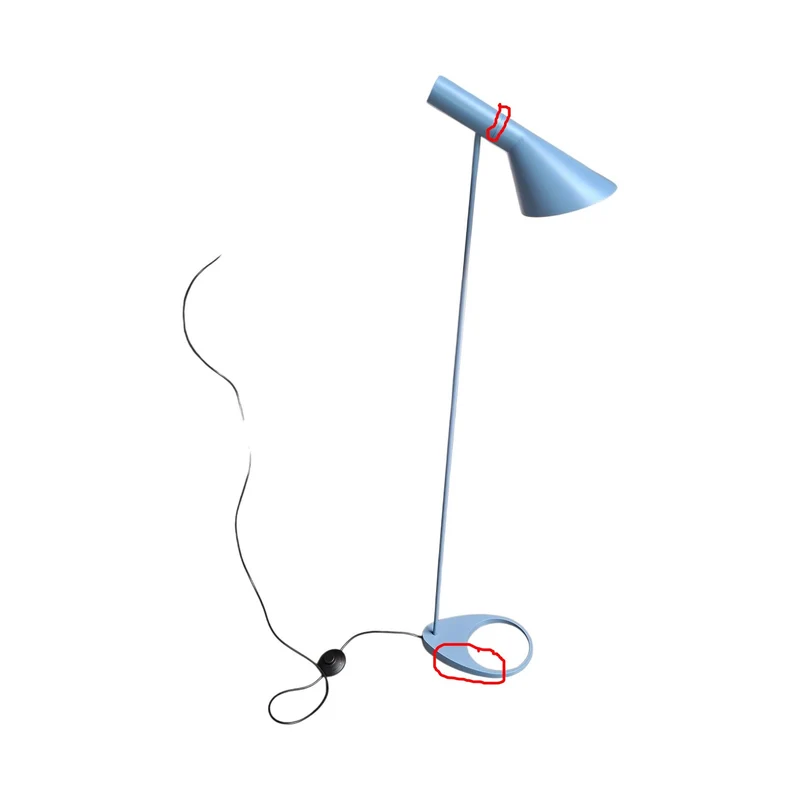 Louis Poulsen AJ Floor Lamp (Dusty Blue) - Second Chance