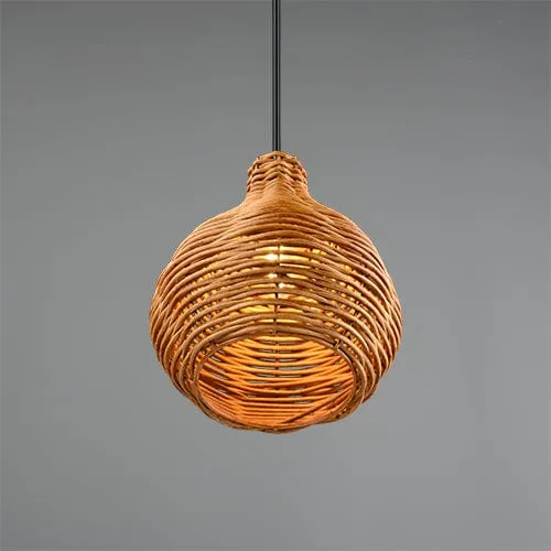 Luminaire Suspension Boule Rotin