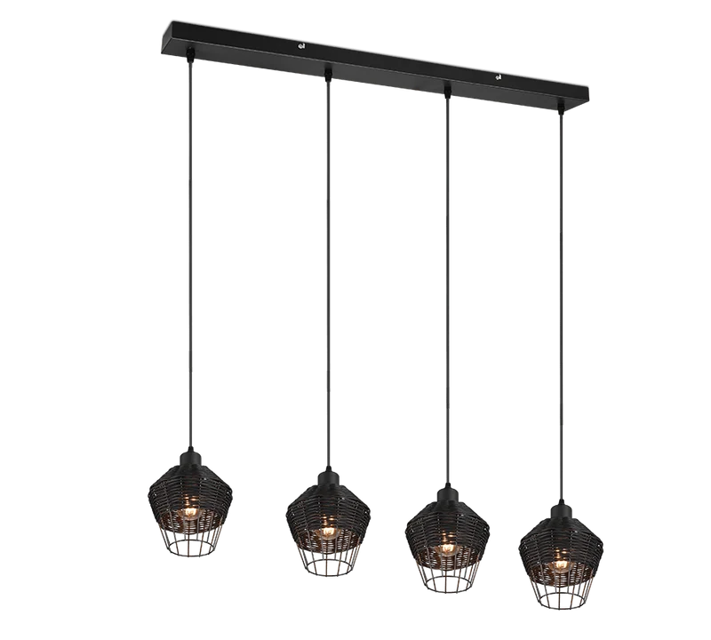 Luminaire Rotin Suspension