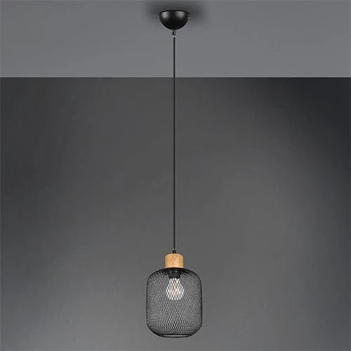 Suspension Luminaire Grillage Noir