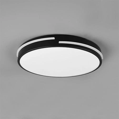 Plafonnier Led Noir Rond