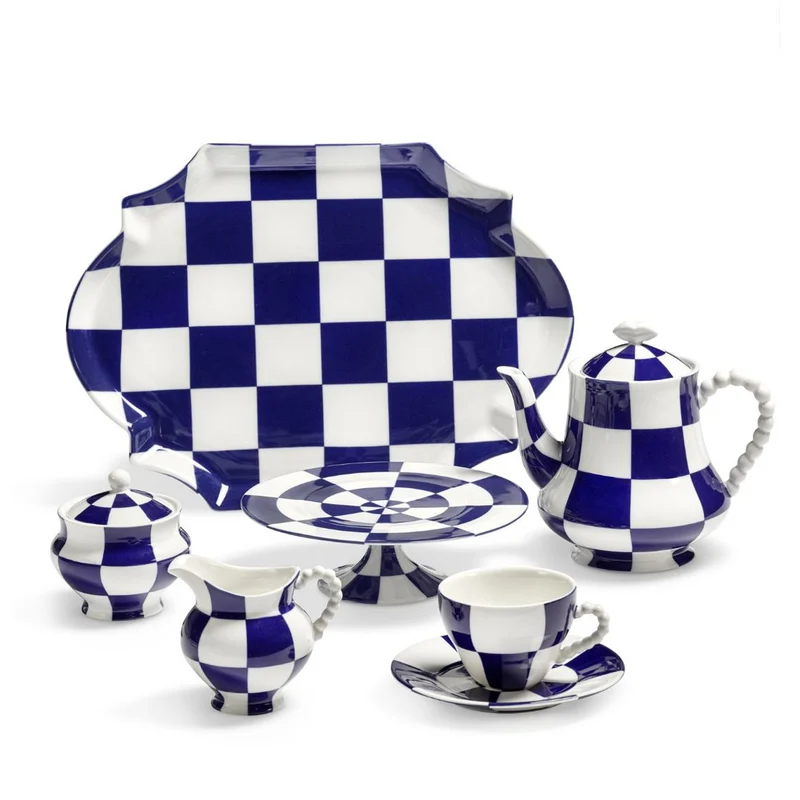 Serax Les Objets Mouleversants White Blue Serving Plate