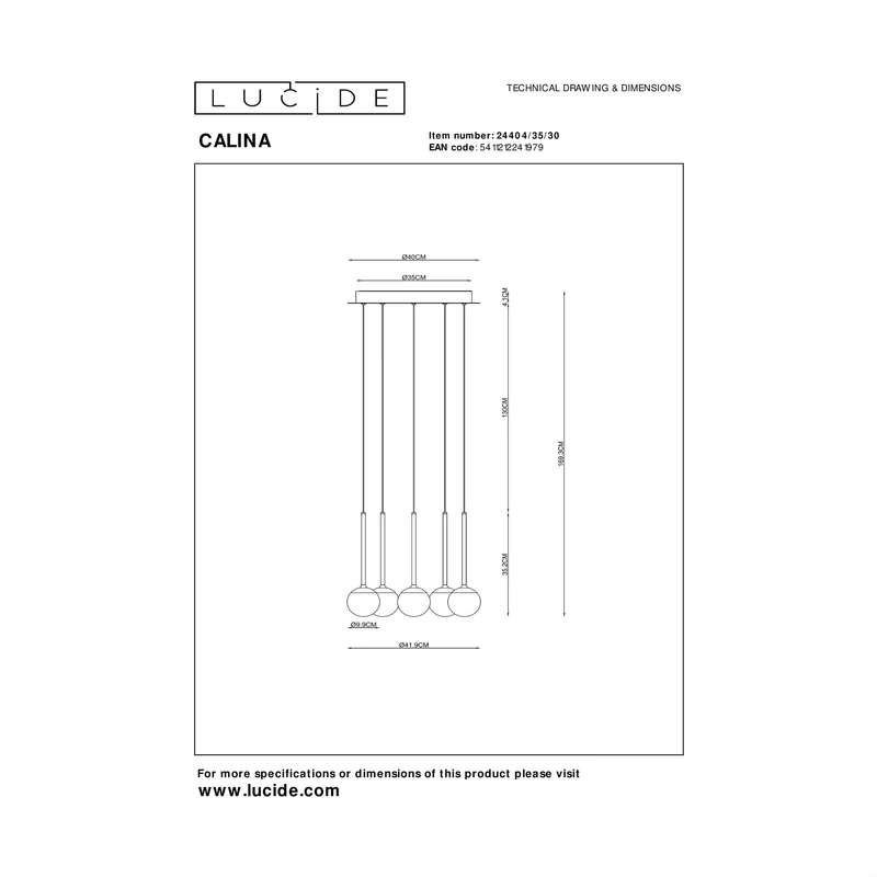 Lucide Calina Pendant Lamp
